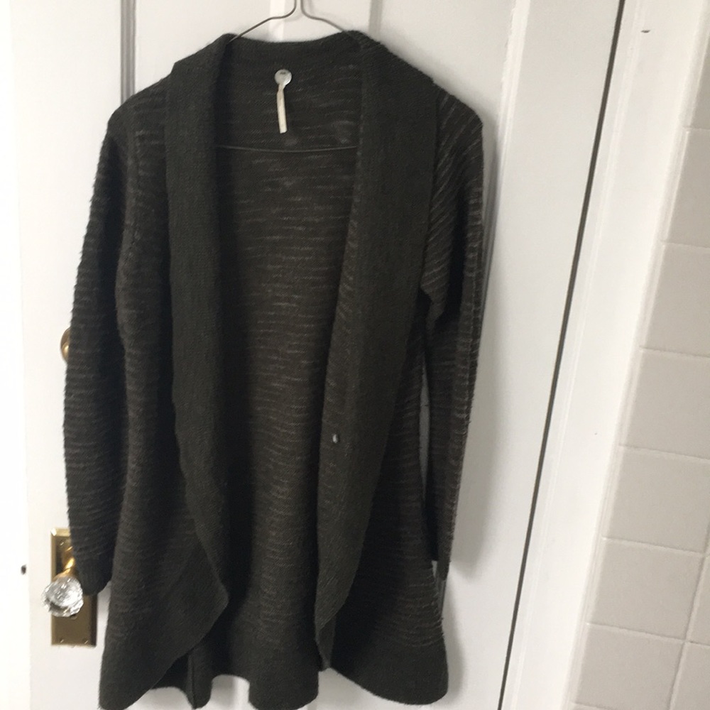 Vintage tunic length hunter green sweater